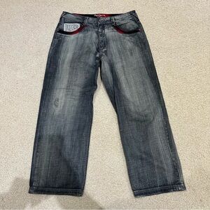 Vintage Y2K Pepe Jeans London w/ Embroidered Skull Pocket - Men’s Size 38